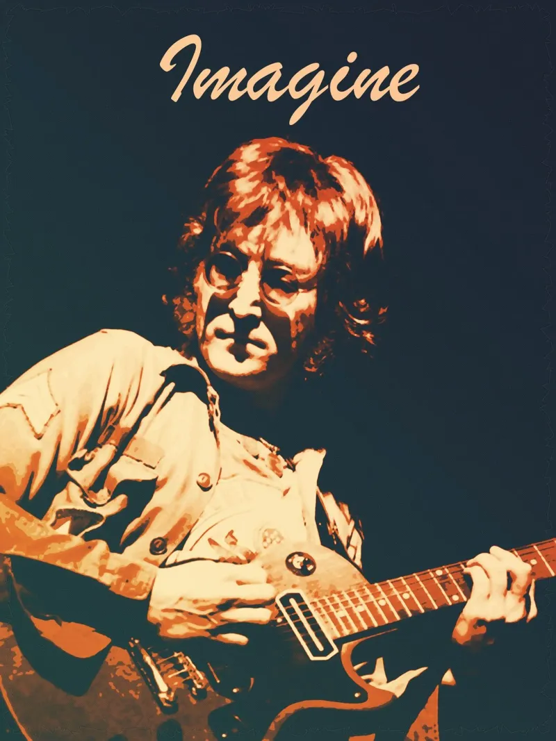 Imagine di John Lennon 2 Arte pellicola backlit da music soul