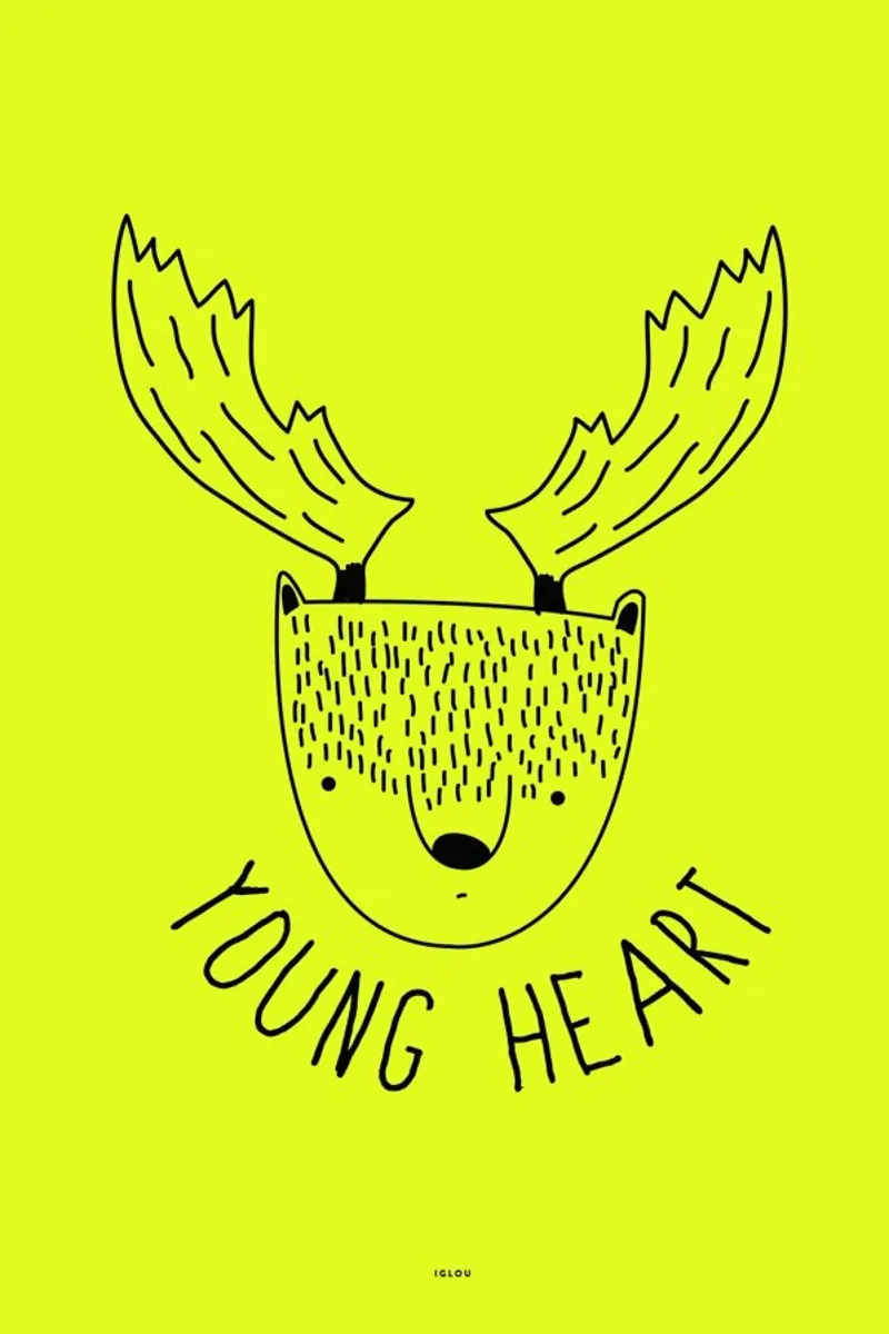 Young Heart 2 poster con telaio in plastica da Iglou