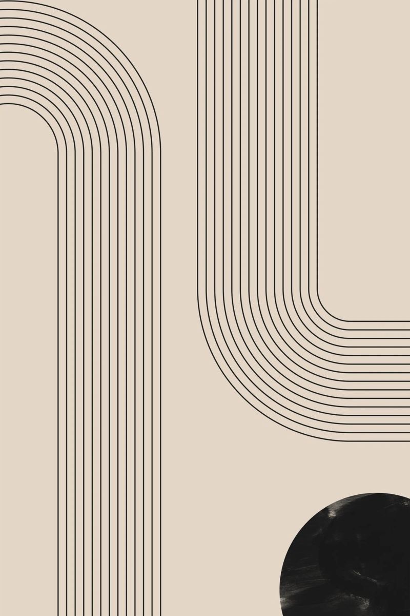Geometric Abstract Line Art poster by Melloi Art Print