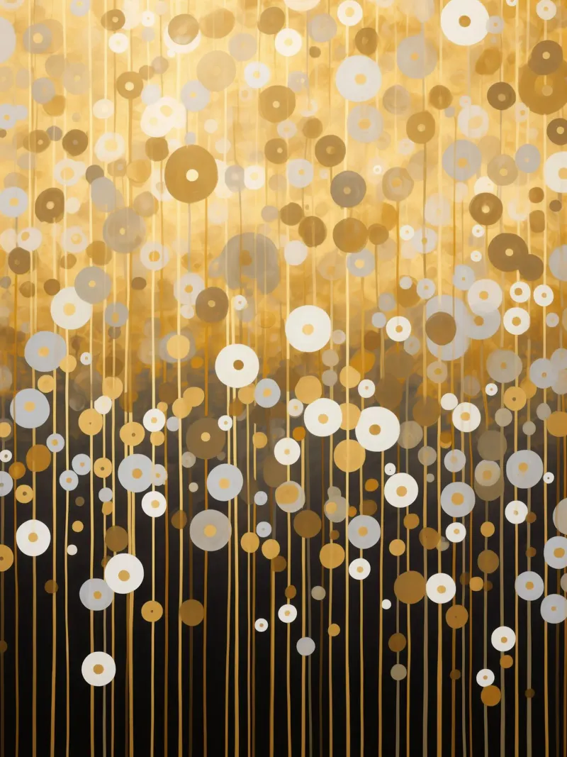 Goldene Wiese in der Nähe von Klimt Leinwand mit Schattenfugenrahmen von Autofocus