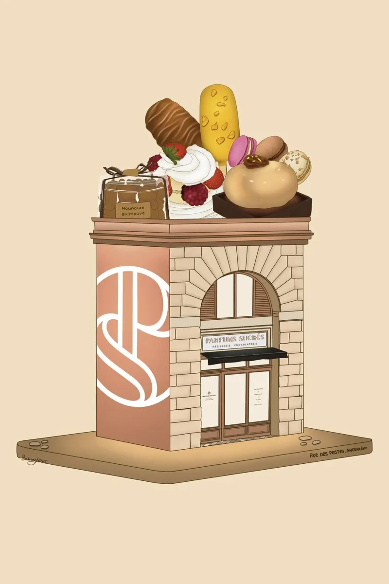 Parfums Sucrés poster con telaio in legno da StudioNaïa