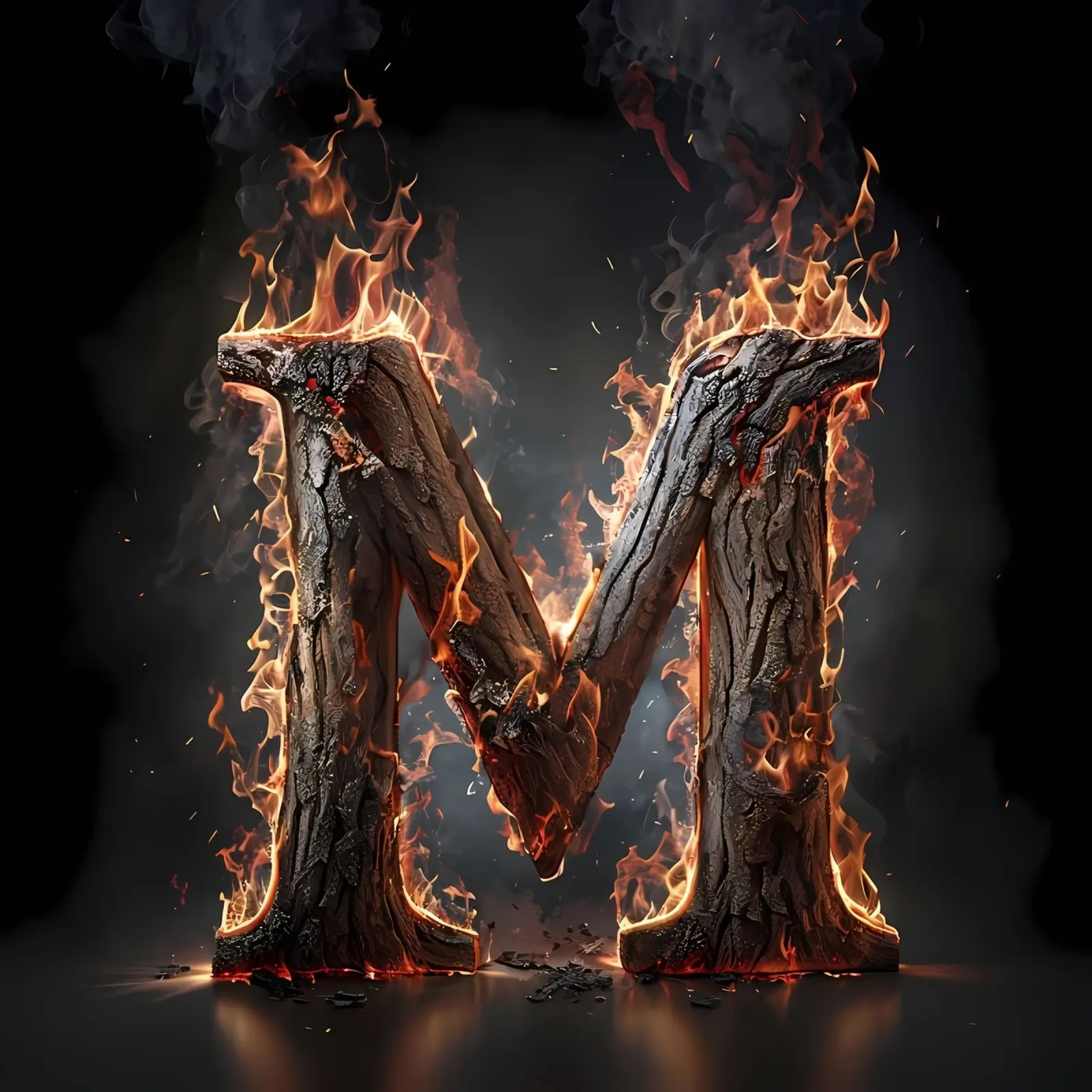 "Fiery M: una fiammata di intensità". poster con telaio in plastica da inspirational quote