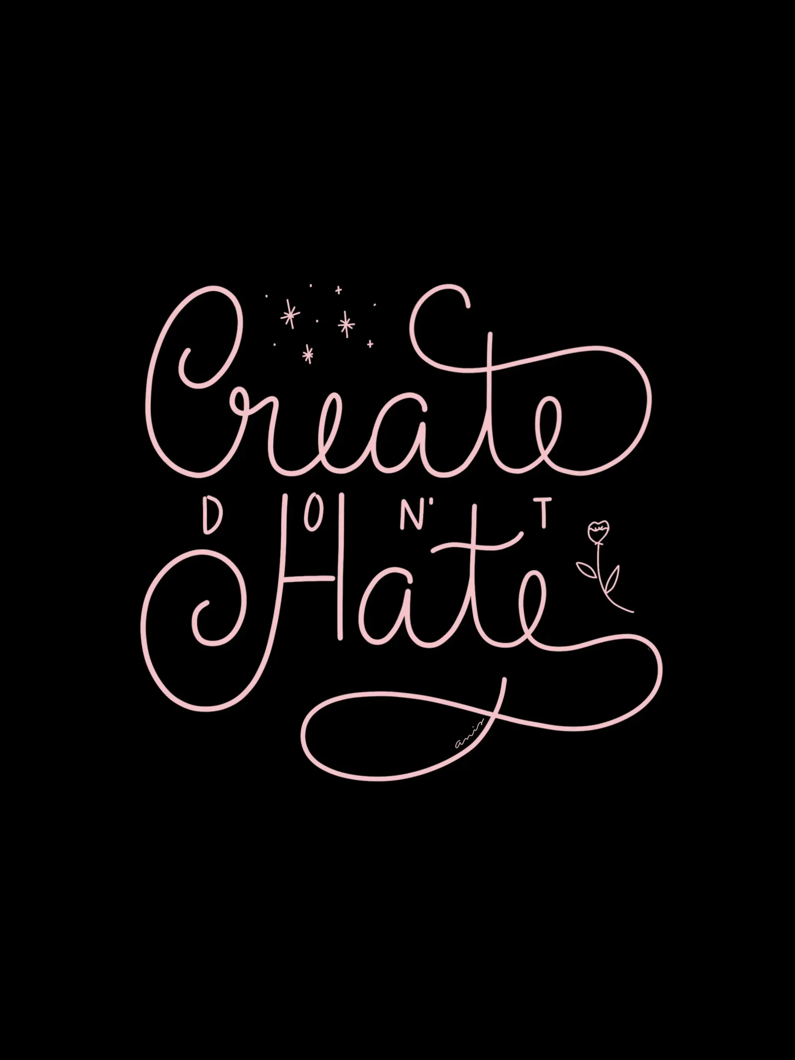 Create don't Hate lámina retroiluminada de anisillustration