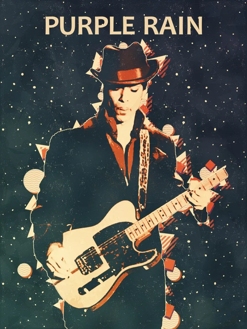 Prince Purple Rain Art backlit film by music soul