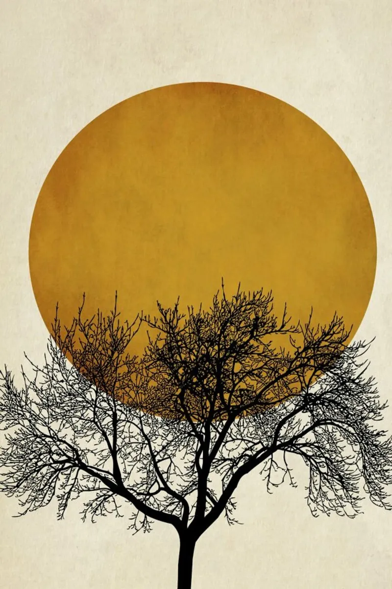 Wintermorgen poster with aluminum frame by Kubistika