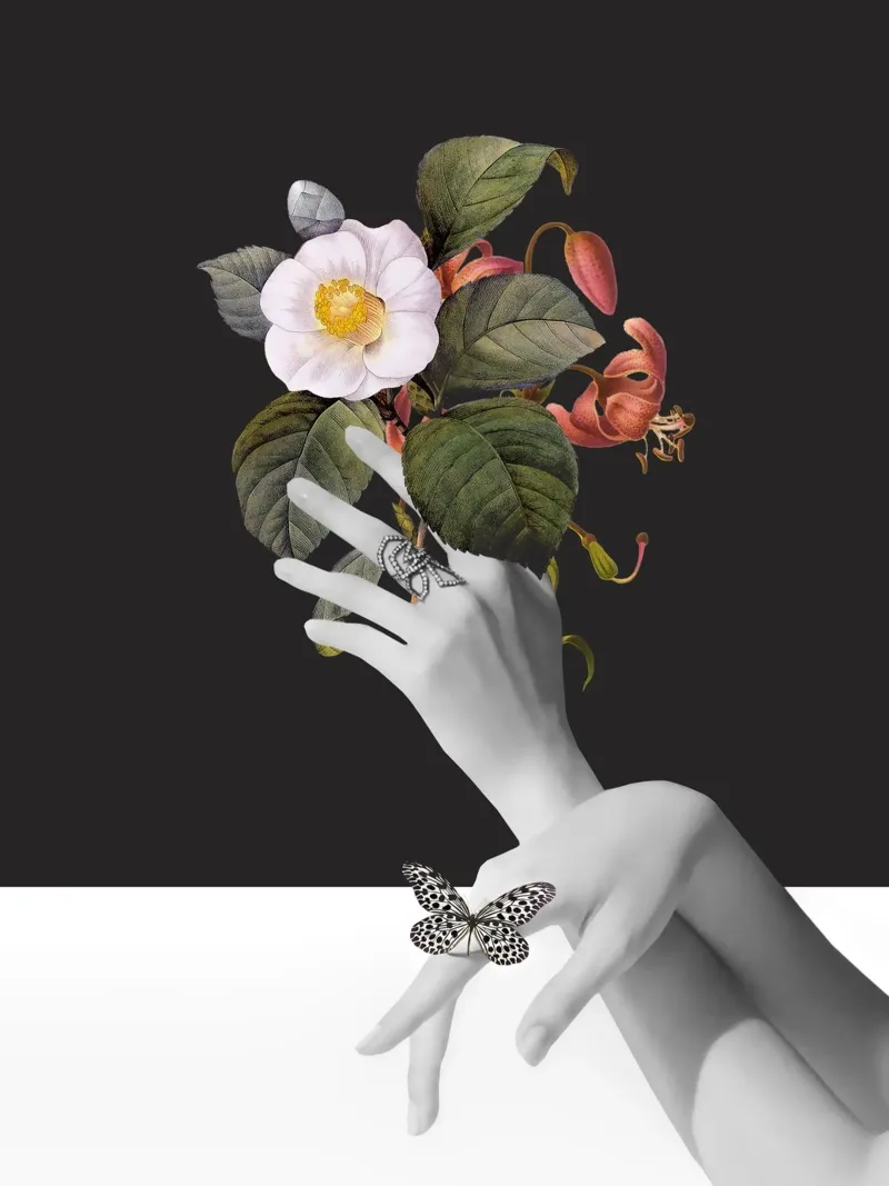 Mani con fiori alluminio dibond da dada22