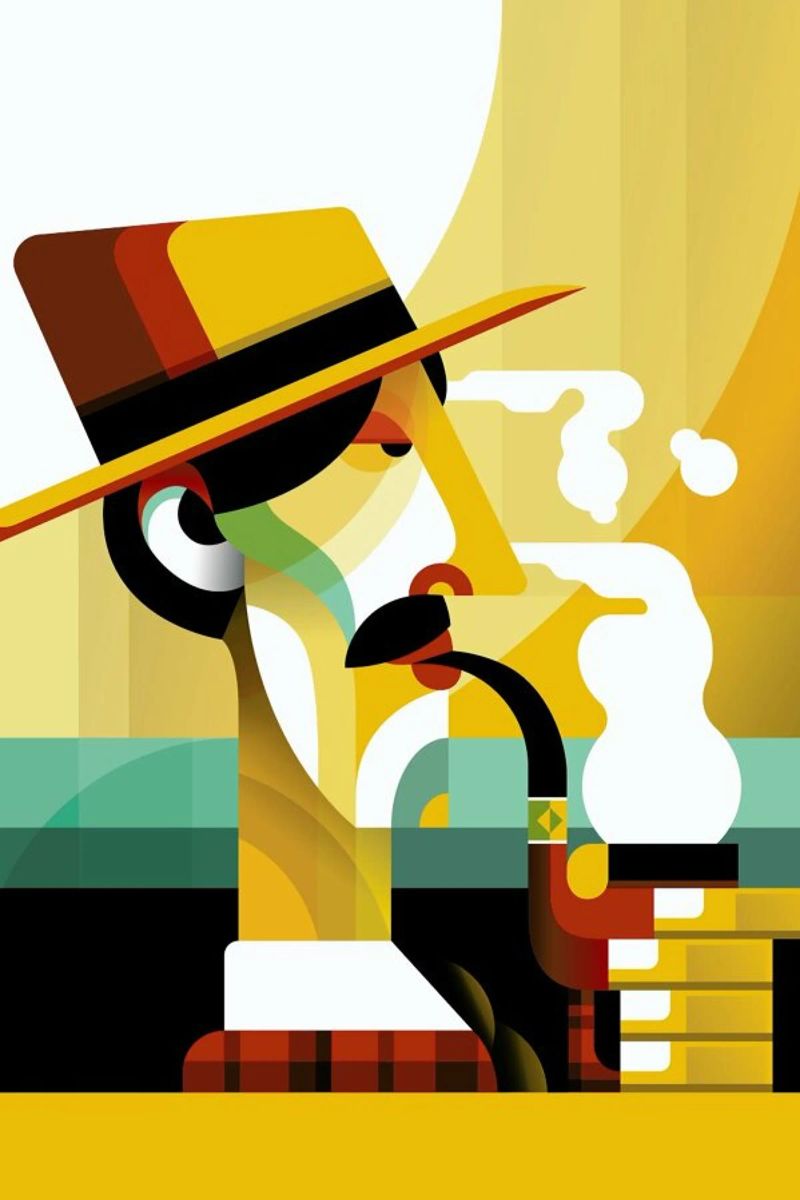 A man with a pipe poster van Oscar Odd Diodoro
