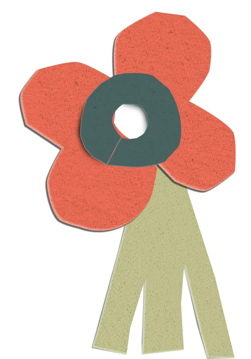 simplistic flower tela con Cornice a cassetta da ramosashop