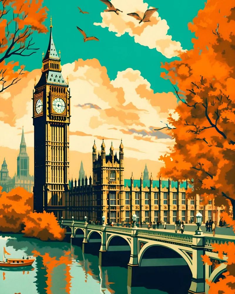 Postkarte aus London Poster von TDPosters