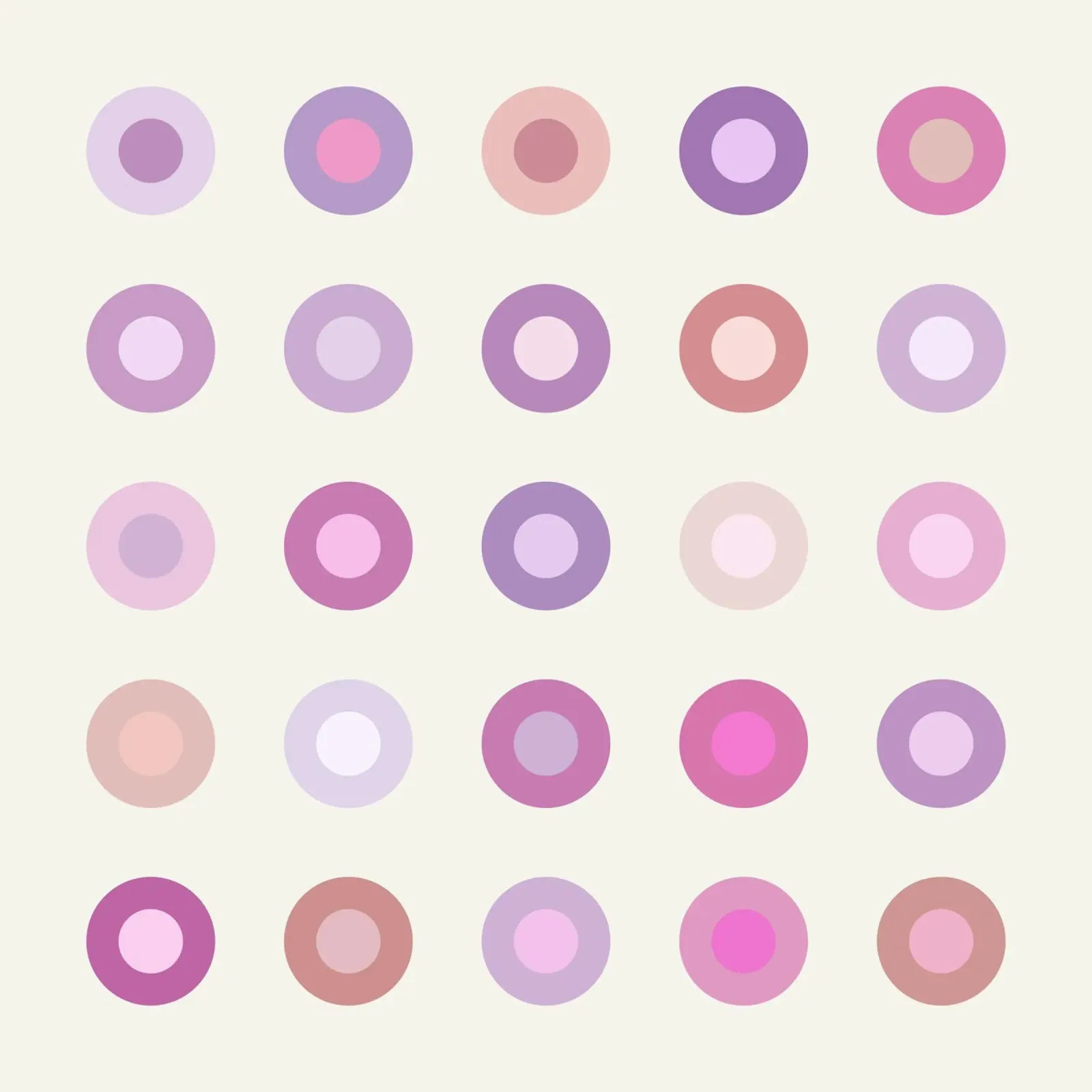 Retro Colourful Circle in a pink variation canvas by JaySan Studio