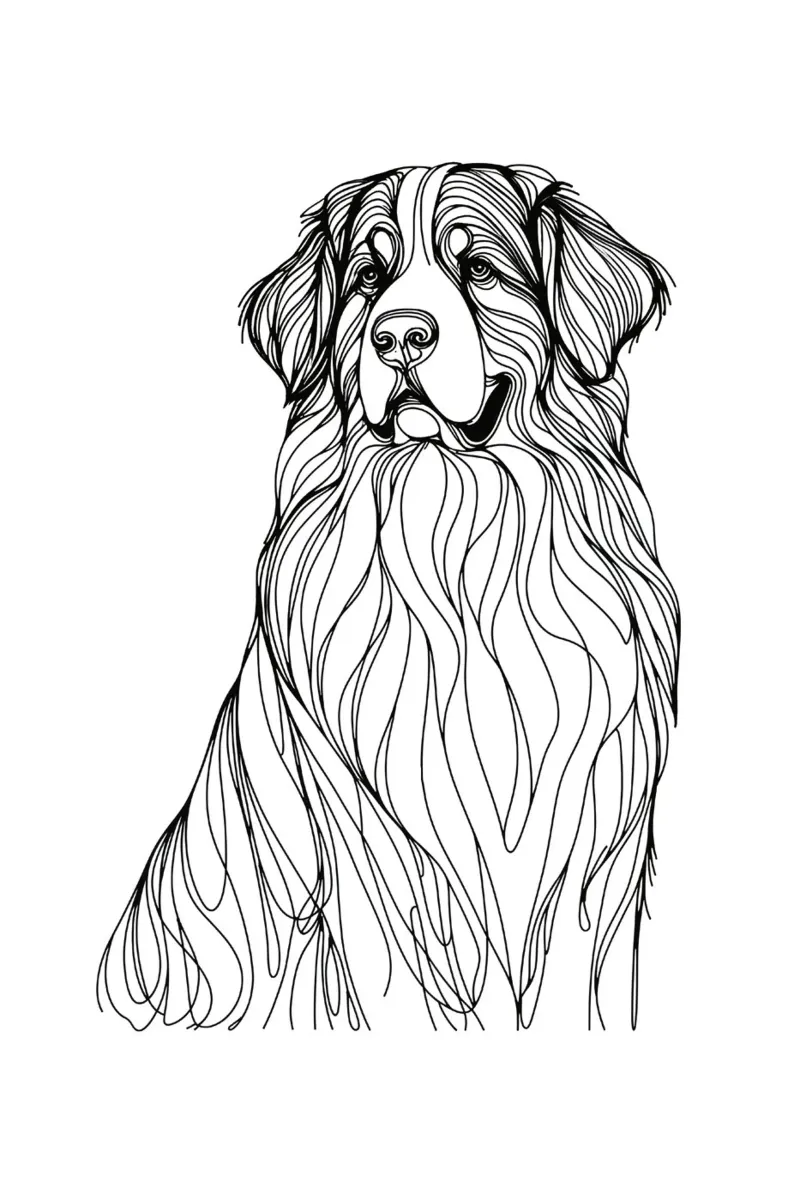 Bouvier bernois Dessin au trait hahnemühle de WijdevenDesign