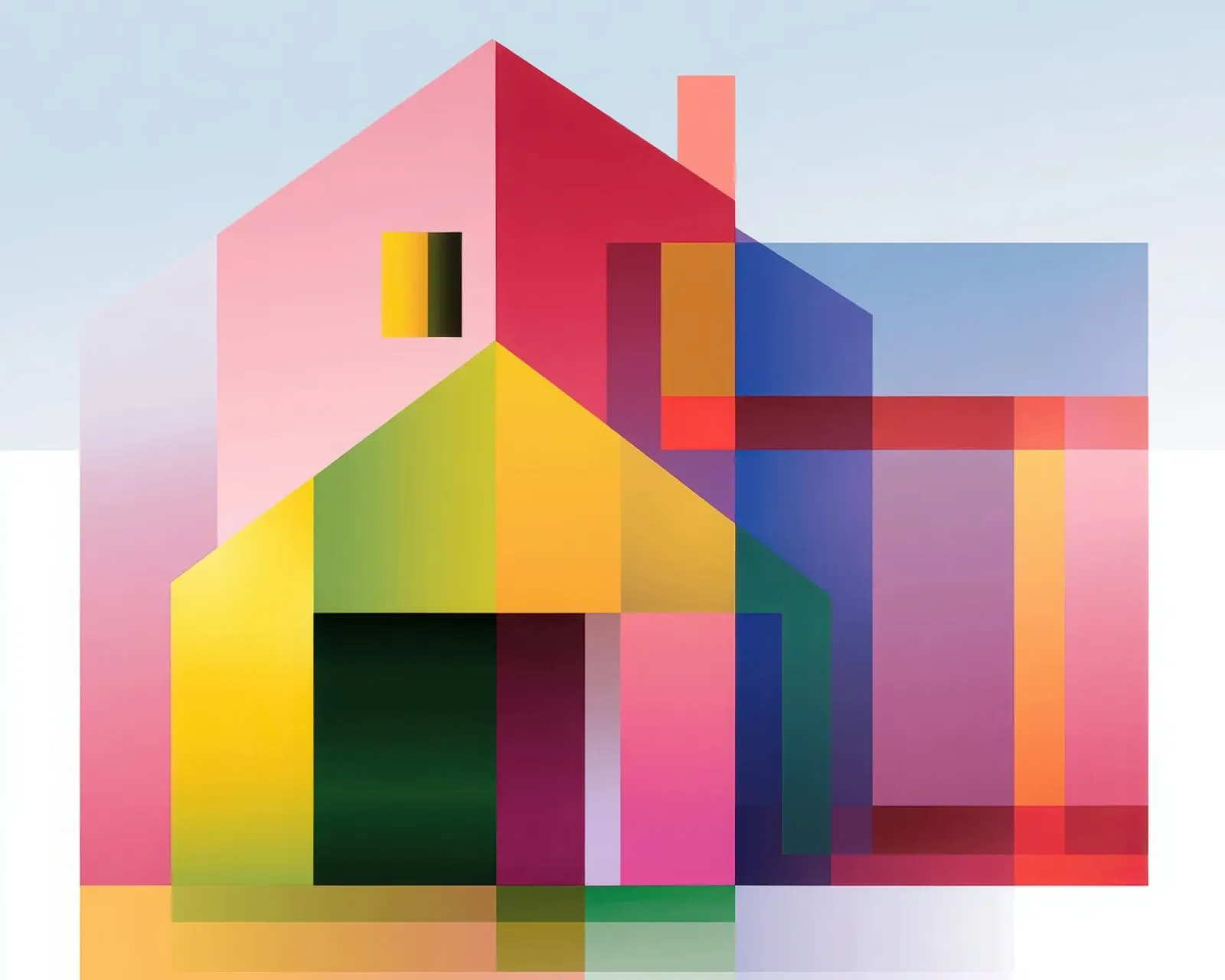 Composición arquitectónica metacrilato de Geometric