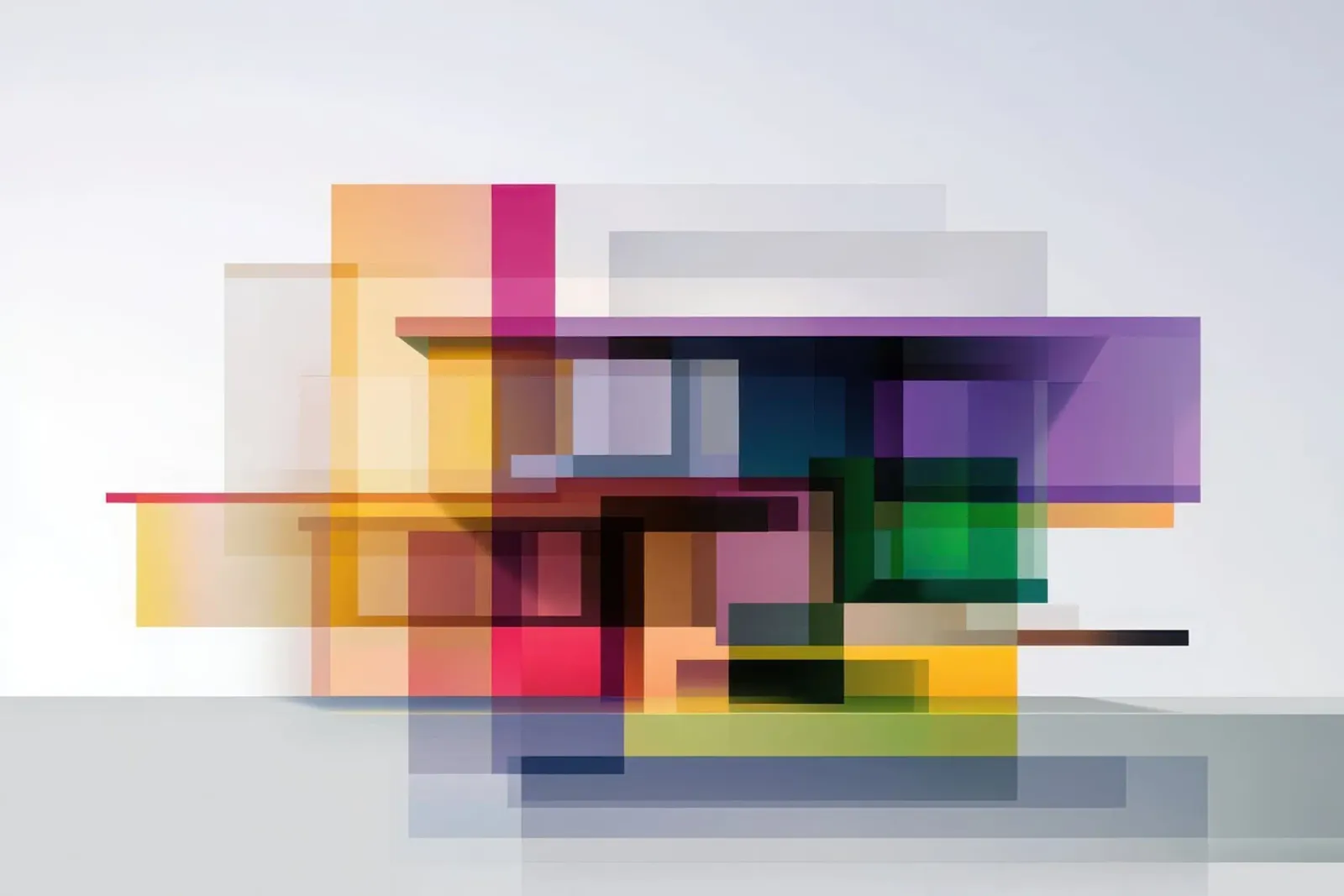 Case geometriche colorate carta hahnemühle da Geometric