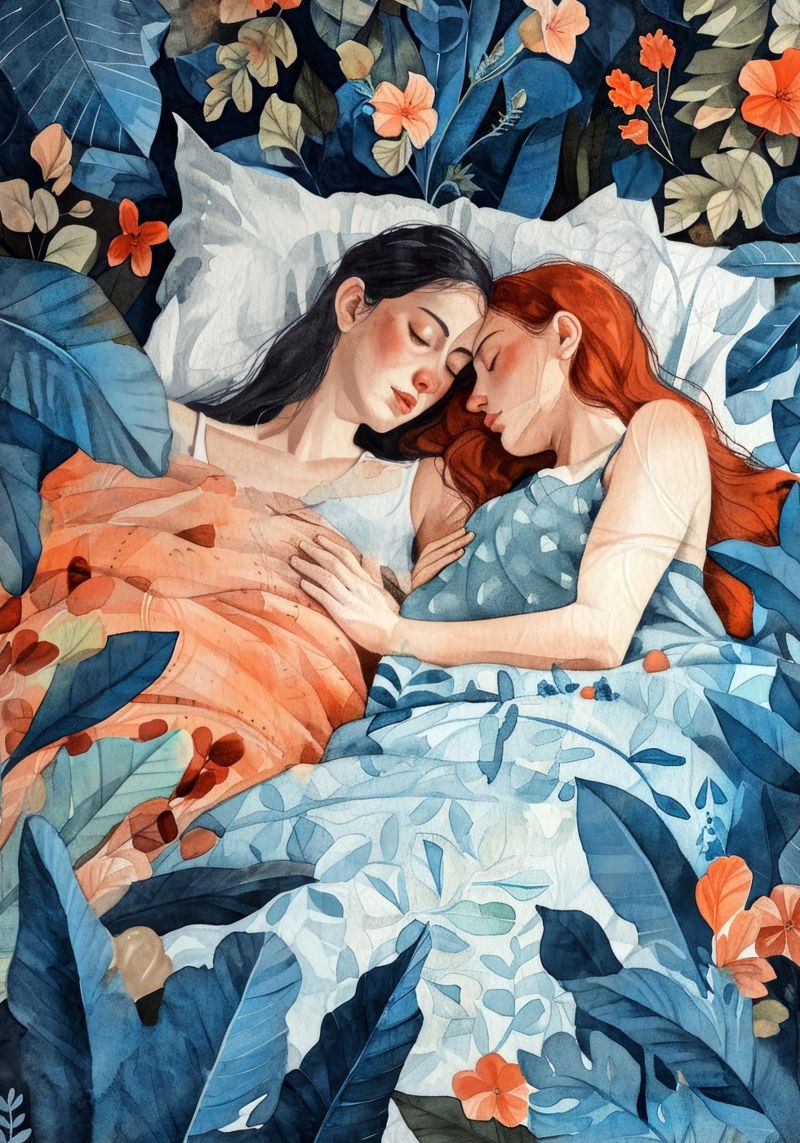 L'amore è nell'aria pittura digitale ad acquerello pellicola backlit da Justyna Jaszke JBJart