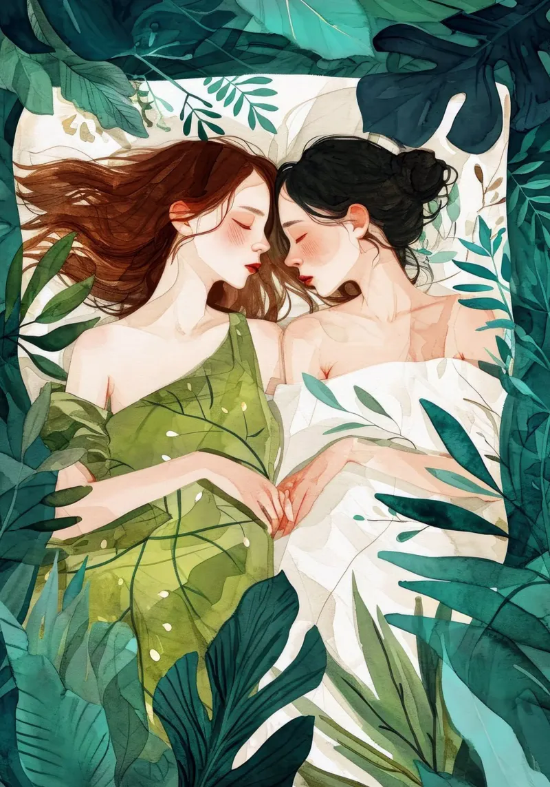 L'amore è nell'aria pittura digitale ad acquerello pellicola backlit da Justyna Jaszke JBJart