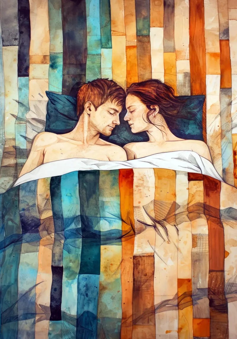 L'amore è nell'aria pittura digitale ad acquerello pellicola backlit da Justyna Jaszke JBJart