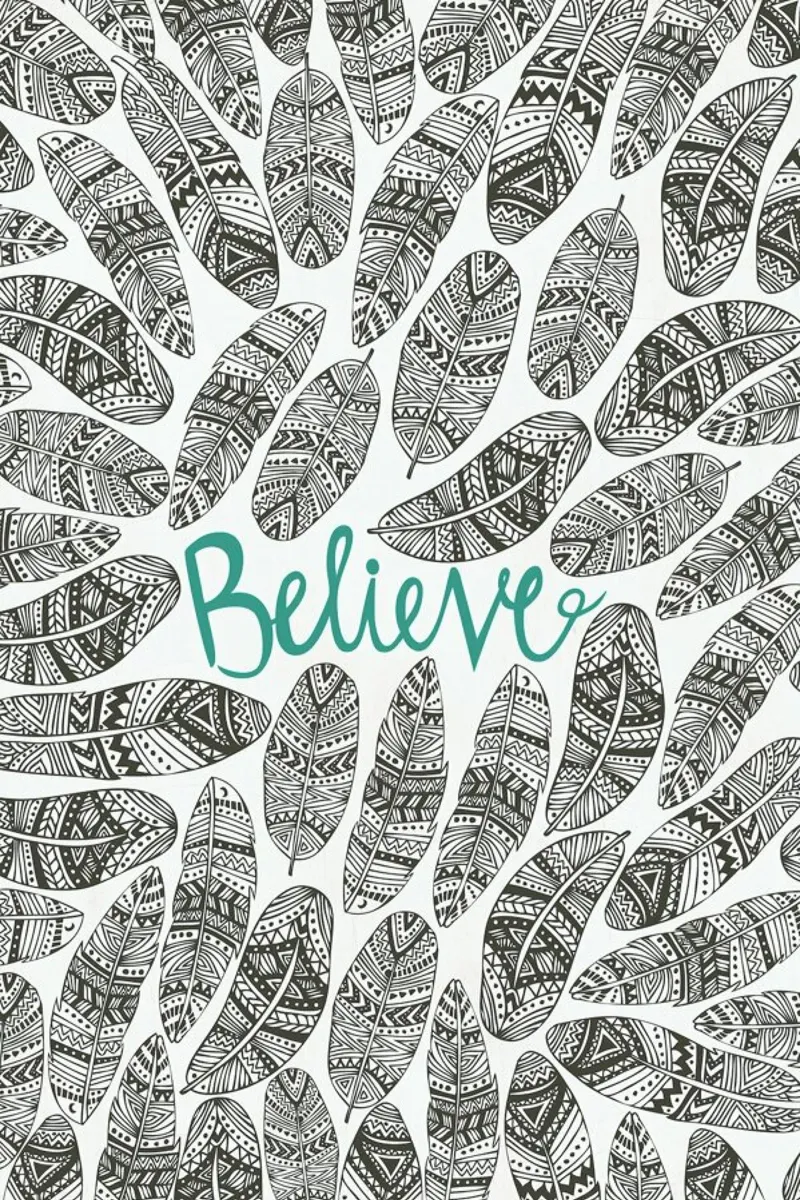 Believe poster with wooden frame by Pom Graphic Design