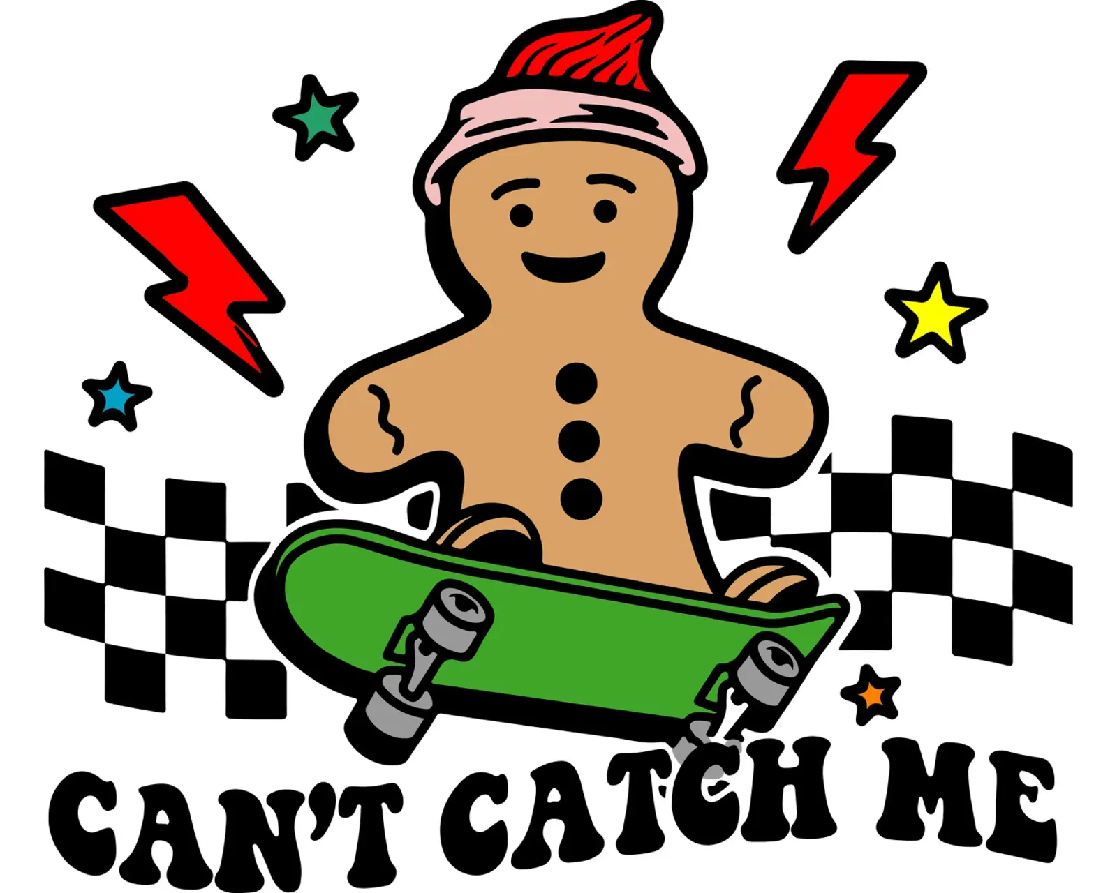 peperkoek cant cach me kerstcadeau kunst ontwerp canvas van onefeelshop