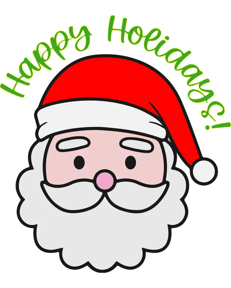 vrolijke kerstman grappig ontwerp backlit folie van onefeelshop