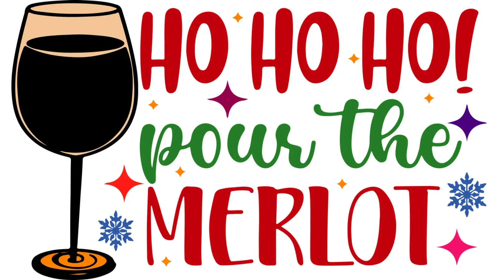 hohoho pour the merlot santa claus art design pellicola backlit da onefeelshop