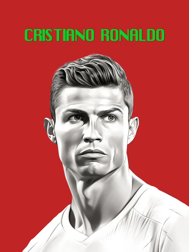Potenza e grazia di Ronaldo pellicola backlit da Carinaprint