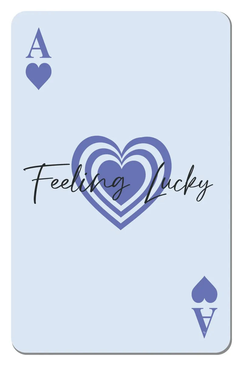 Carta da gioco Asso blu pellicola backlit da Martina