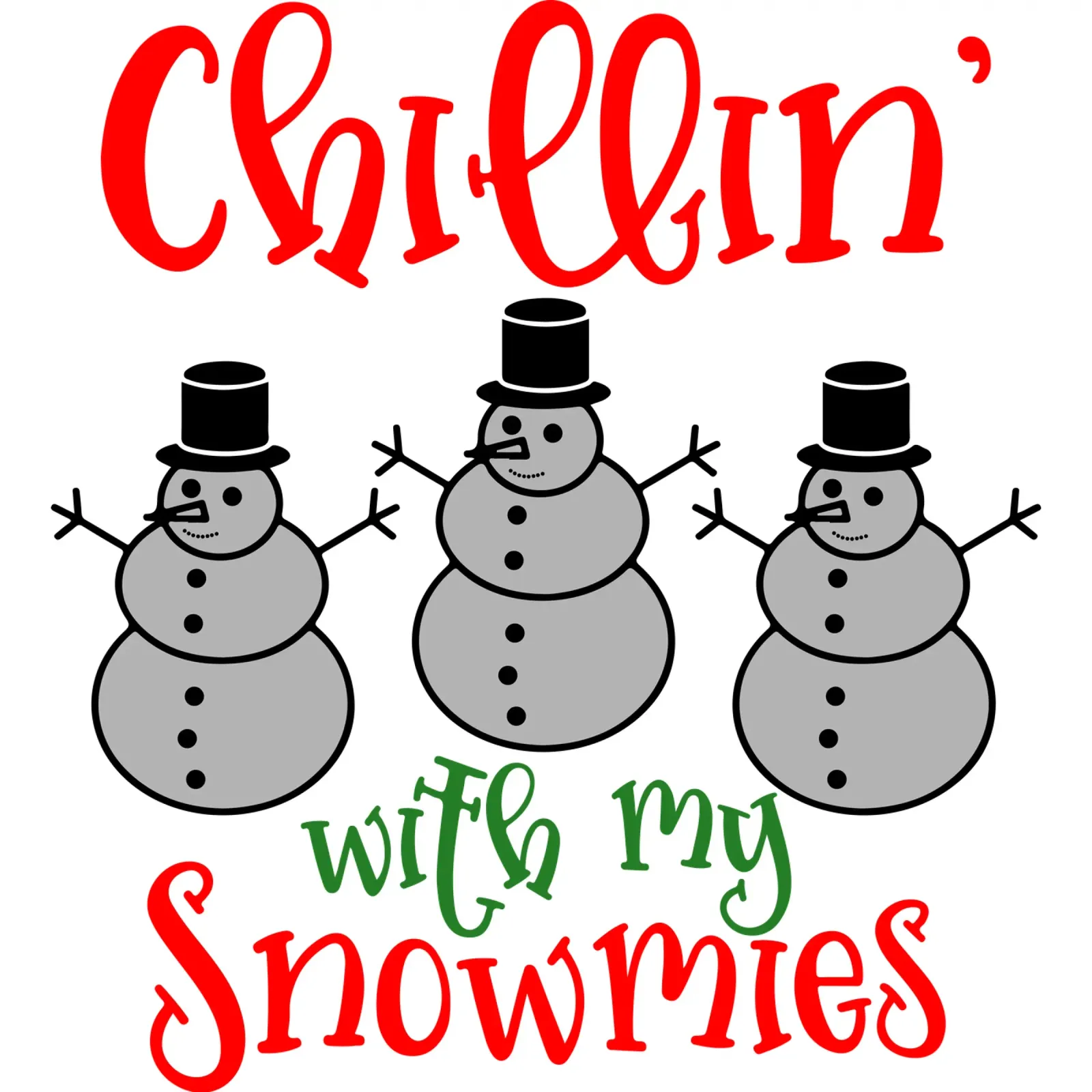rilassarsi con i miei snowmies pellicola backlit da onefeelshop