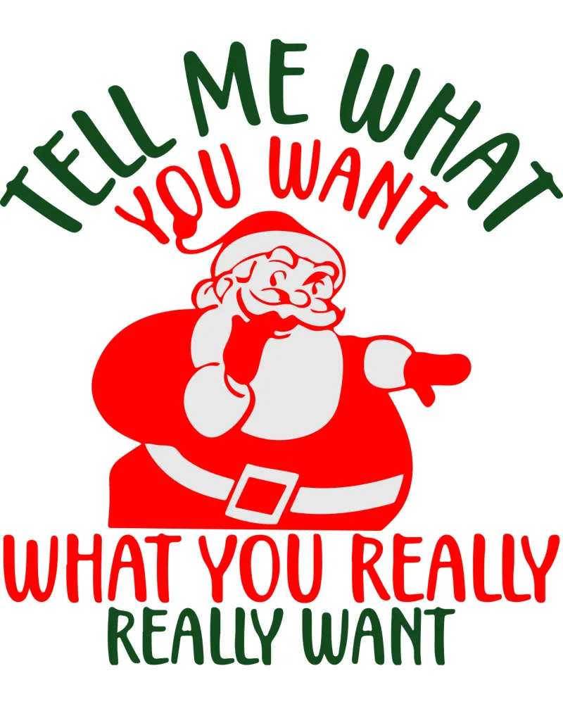 santa tell me what you want alu-dibond by onefeelshop