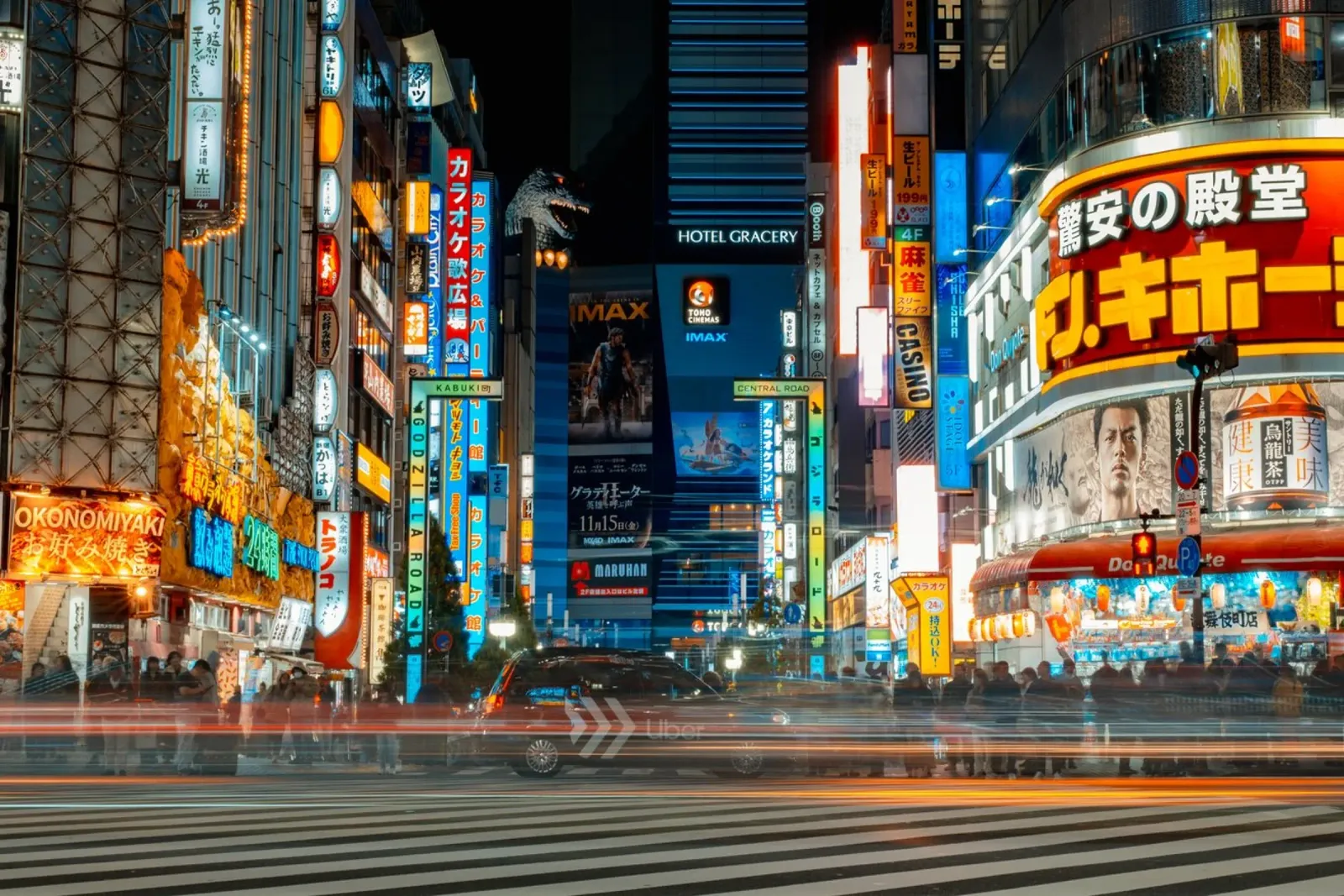 Notti al neon di Shinjuku a Tokyo, Giappone poster da Marcel Bisig