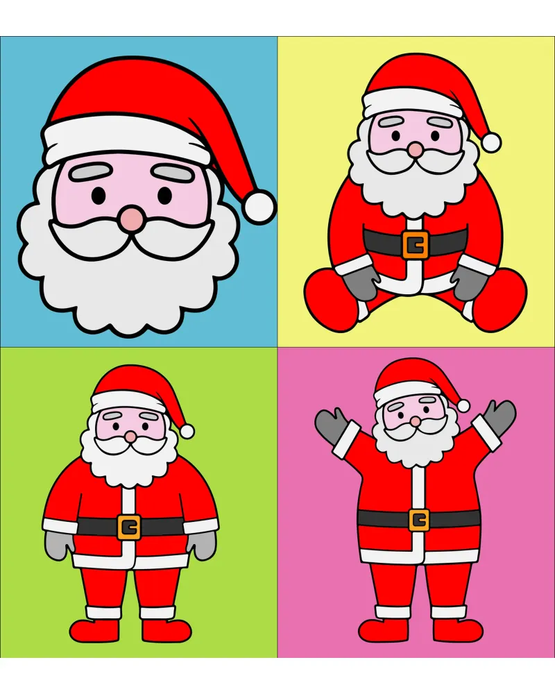 santa claus poster con telaio in plastica da onefeelshop