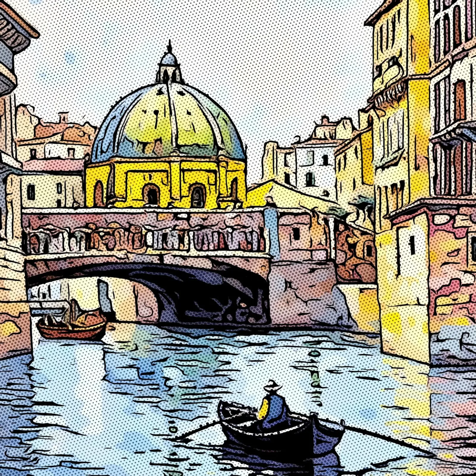 Inspiration Italy, motif 2 canvas with Floater frame by ZAMART