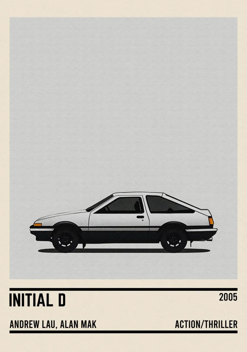 Initial D car movie pellicola backlit da TheArtstudio