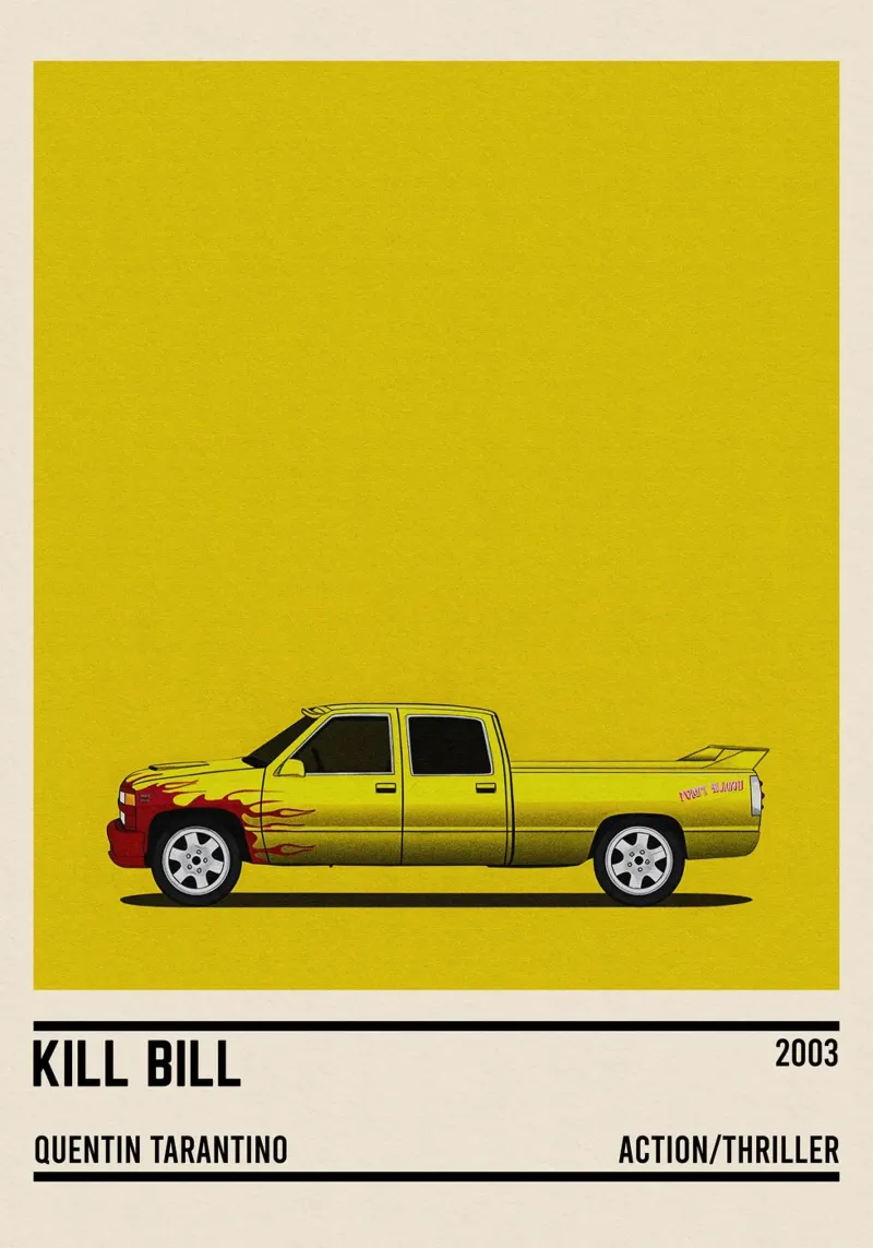 Kill Bill car movie pellicola backlit da TheArtstudio