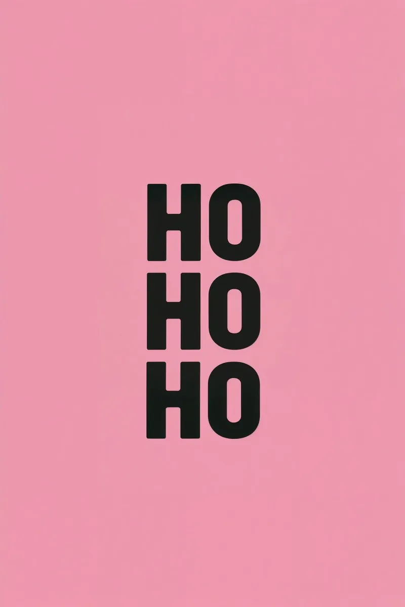 Modern Ho Ho Ho Ho Poster - Pink Christmas Wall Art for Holid canvas by AlbertKlee