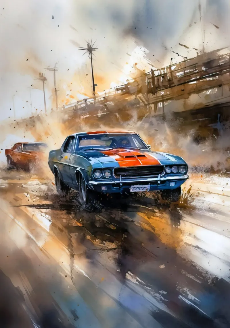 Cars racing sport art acrylic glass by Justyna Jaszke JBJart