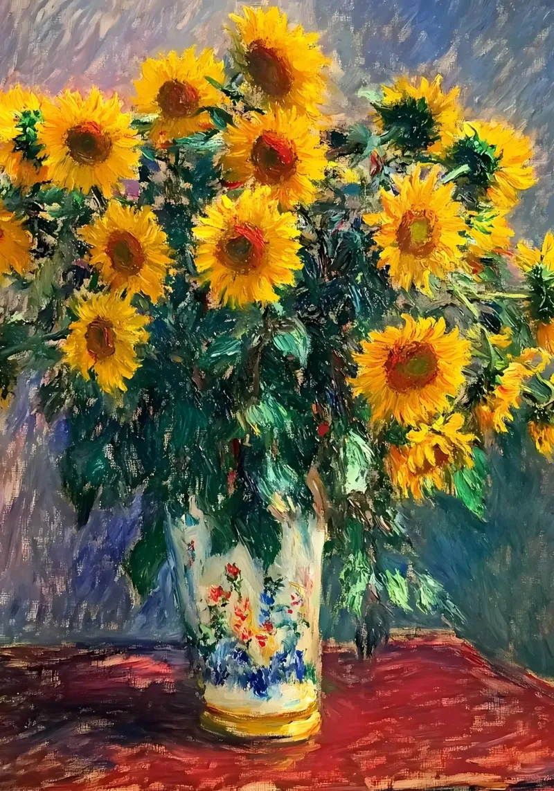 Sunflowers by Claude Monet pellicola backlit da IamHomeStudio
