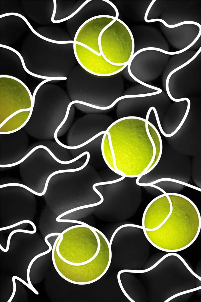 Neon Tennis poster with aluminum frame by athlete.art