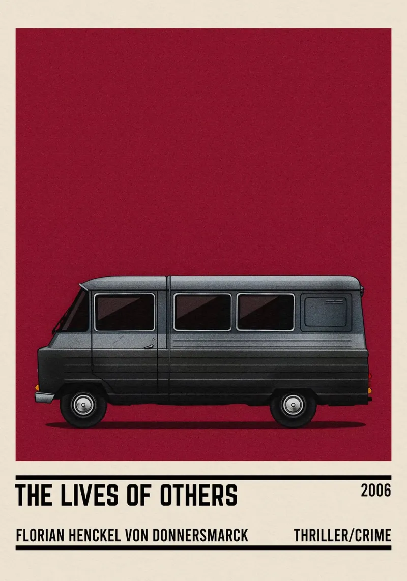 The Lives of the Others van movie poster con telaio in alluminio da TheArtstudio