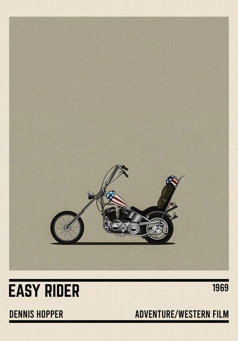 Easy Rider motorcycle poster con telaio in plastica da TheArtstudio