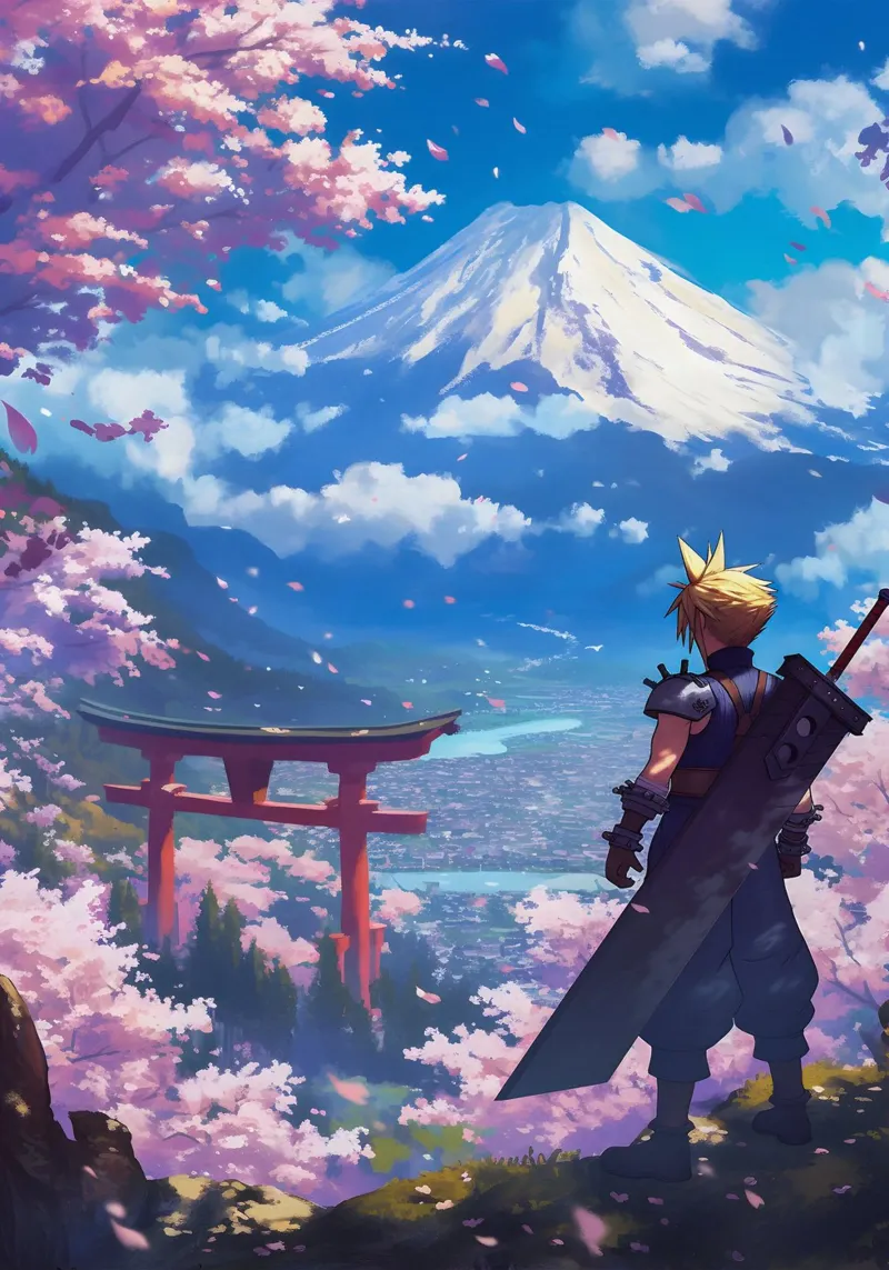 Cloud From Final Fantasy metacrilato de CreativeStudio