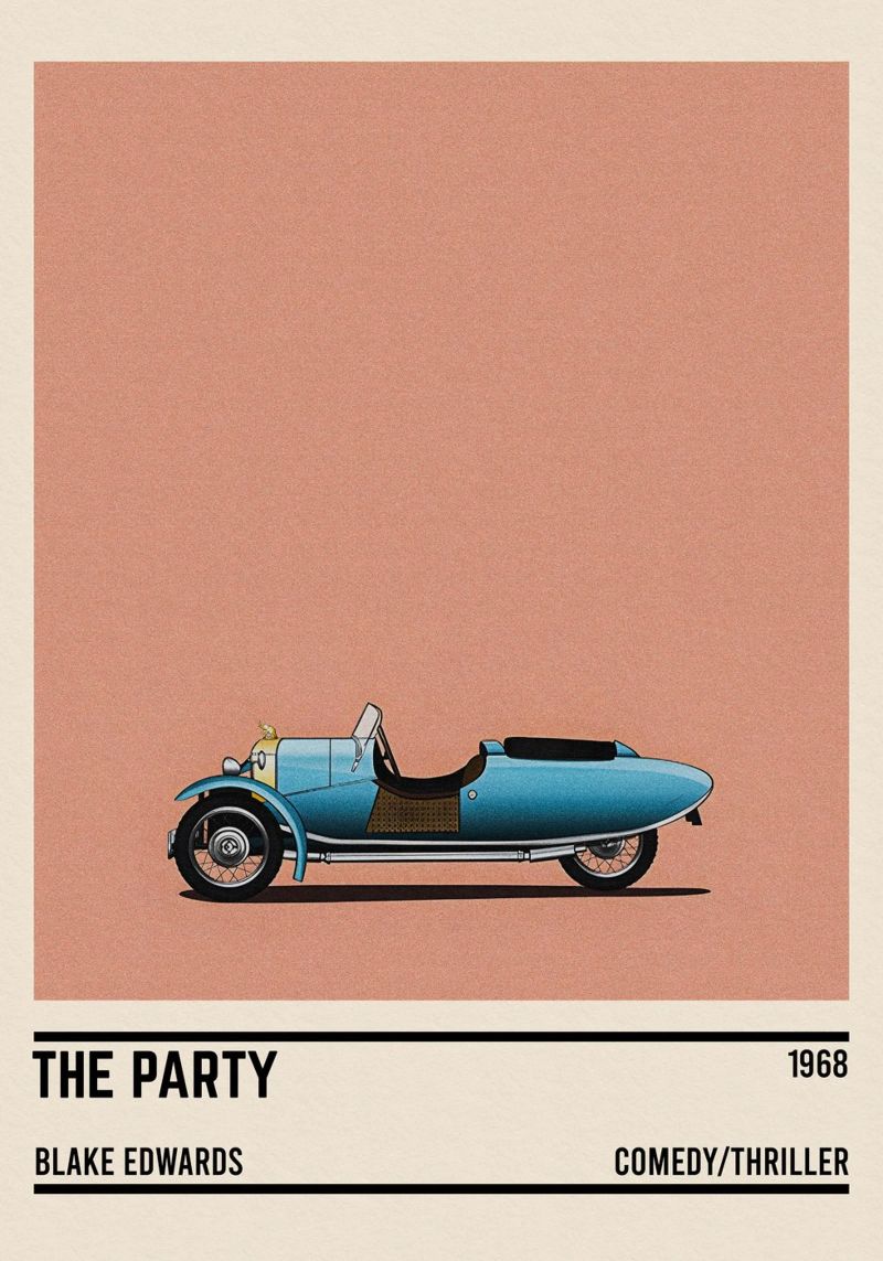 The Party car movie poster by TheArtstudio