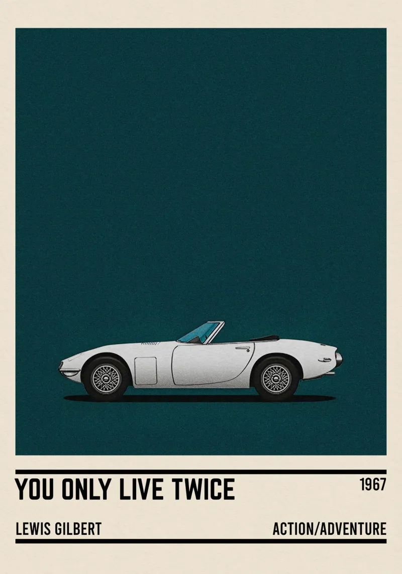 You Only Live Twice movie car pellicola backlit da TheArtstudio