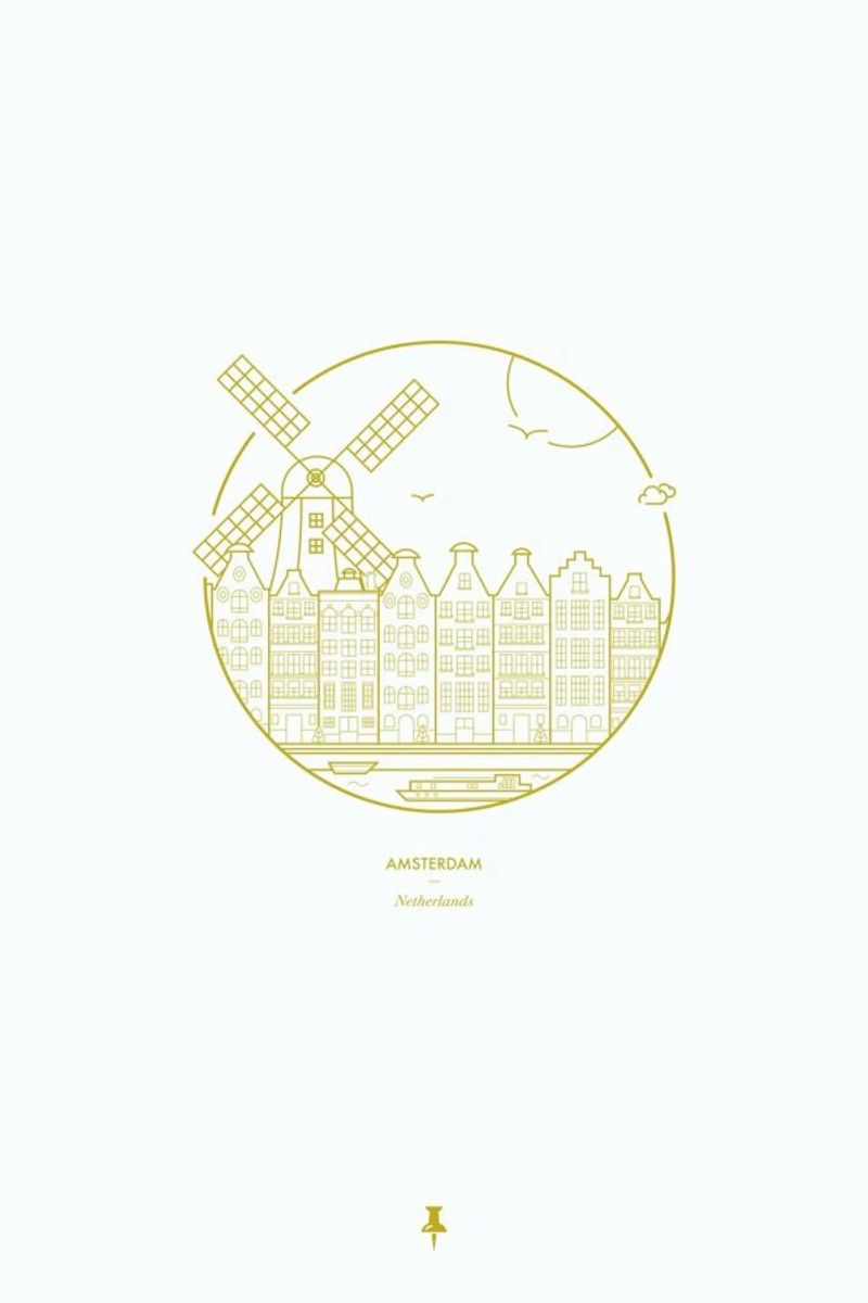 Amsterdam poster van Dean Smith