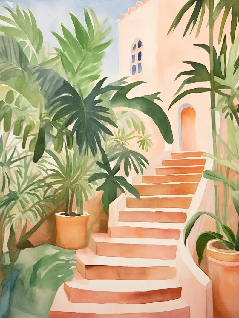 Passi tropicali poster con telaio in legno da DaarbyN