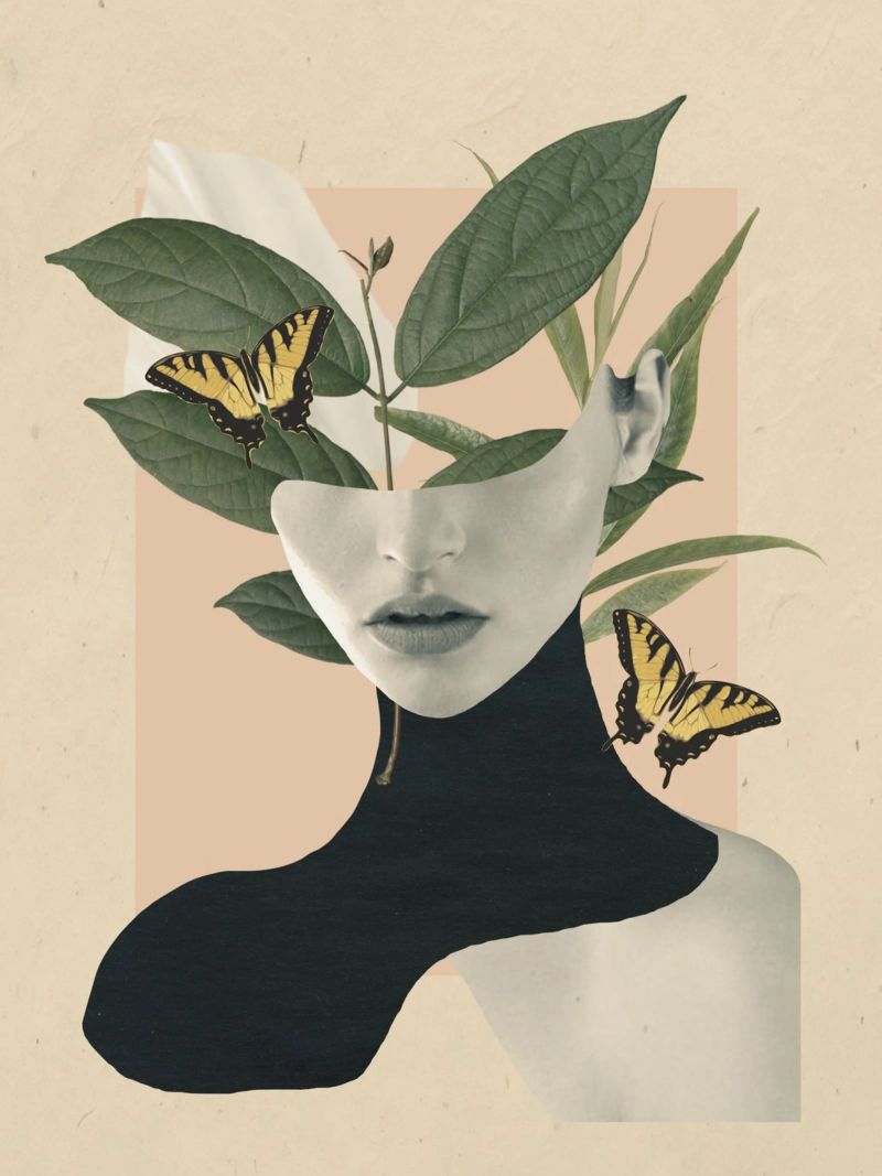 woman portrait collage2 poster by dada22