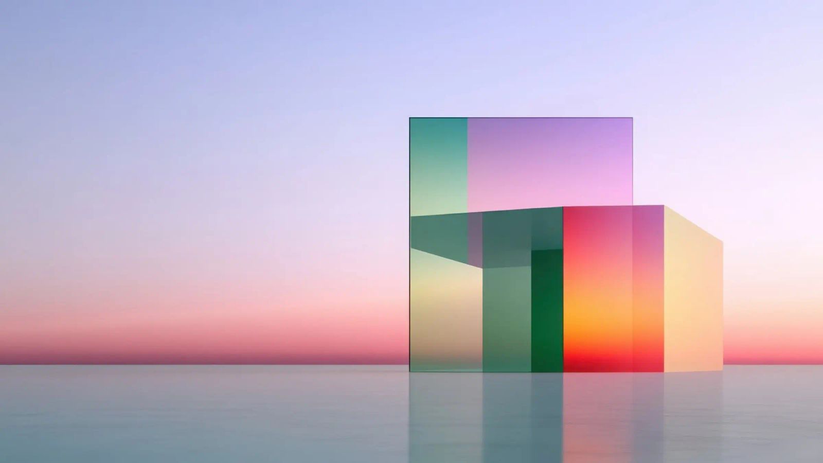 Riflessione del colore pellicola backlit da Geometric