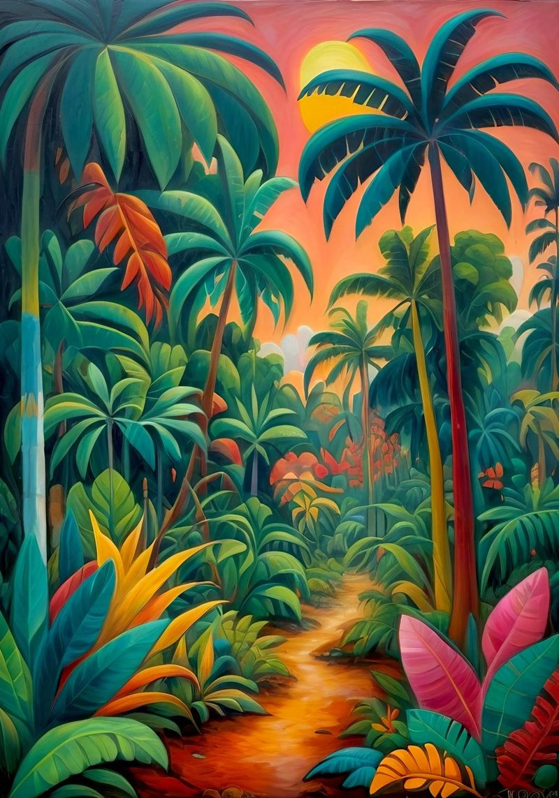 Colorful Native Forest - Tropical Collection poster by Conde Arte