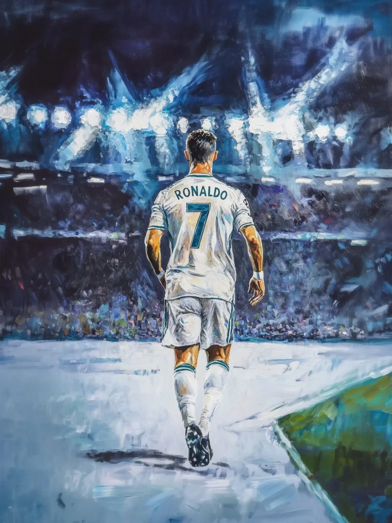 Sensazione dello stadio Ronaldo poster con telaio in plastica da Carinaprint