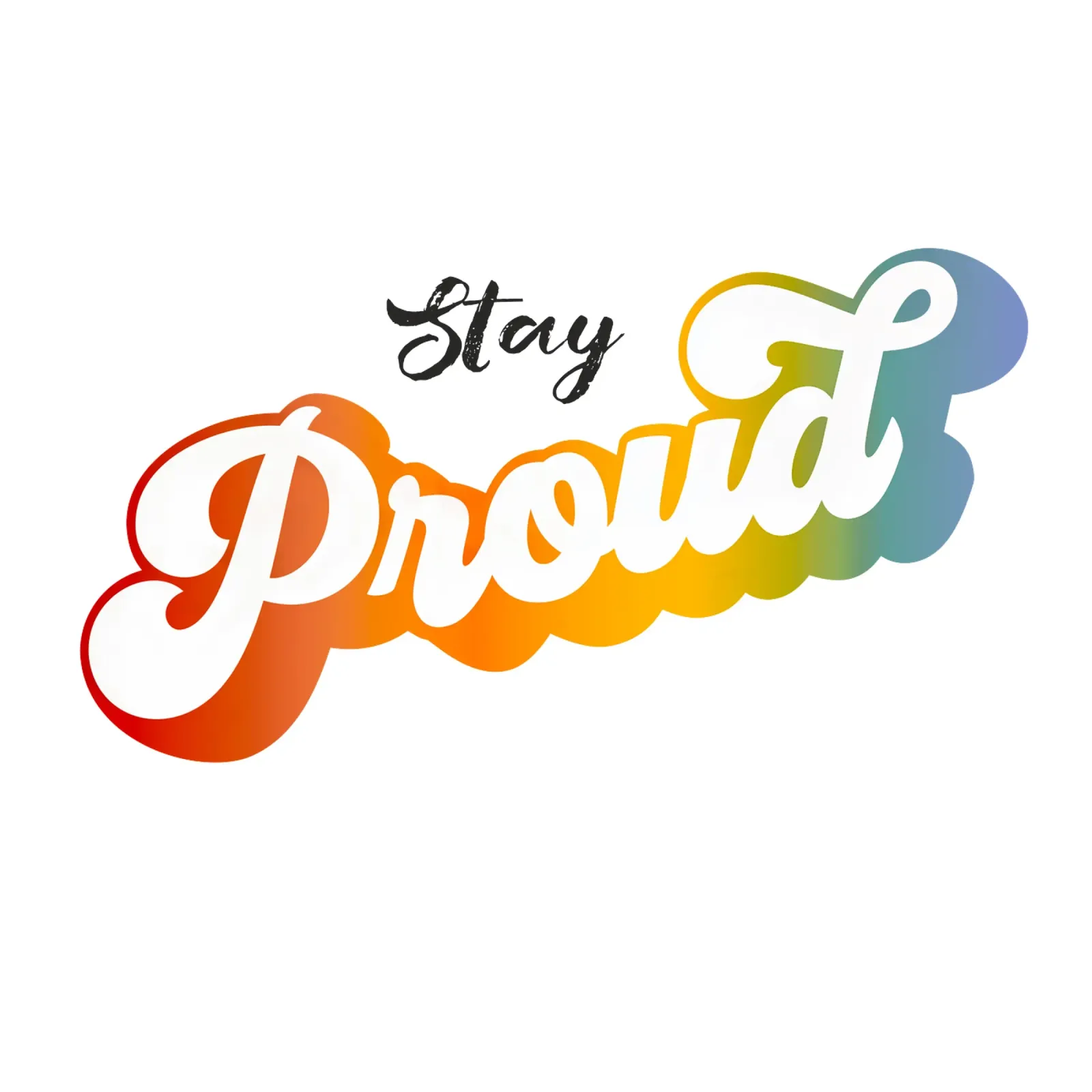 PRIDE - Rimanete orgogliosi con i colori dell'arcobaleno pellicola backlit da Dominique Vari Words