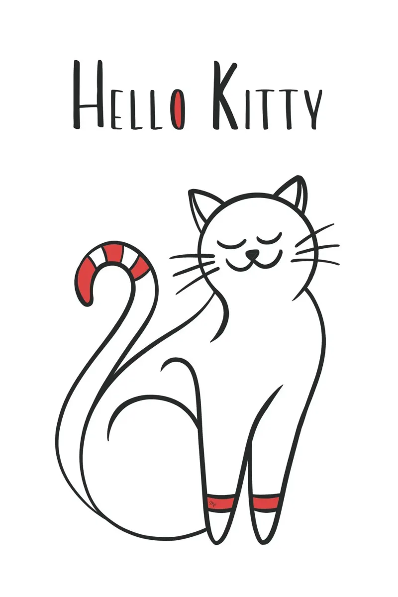 Gatto carino di Hello Kitty pellicola backlit da Martina